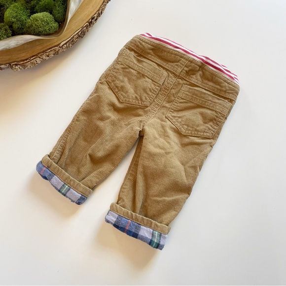 Baby Boden Flannel Lined Tan Corduroy Pants | 6-12m - Picture 3 of 5